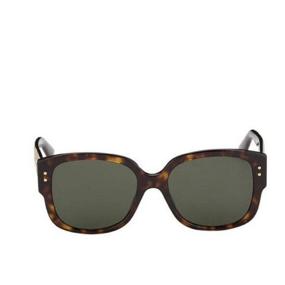 Christian Dior Designer Brown 54mm Ladydiorstuds5 Havana Green Lenses Sunglasses